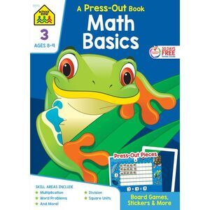 School Zone Math Basics Grade 3 Press-Out Workbook -- School Zone